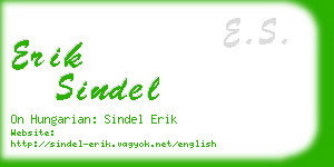 erik sindel business card